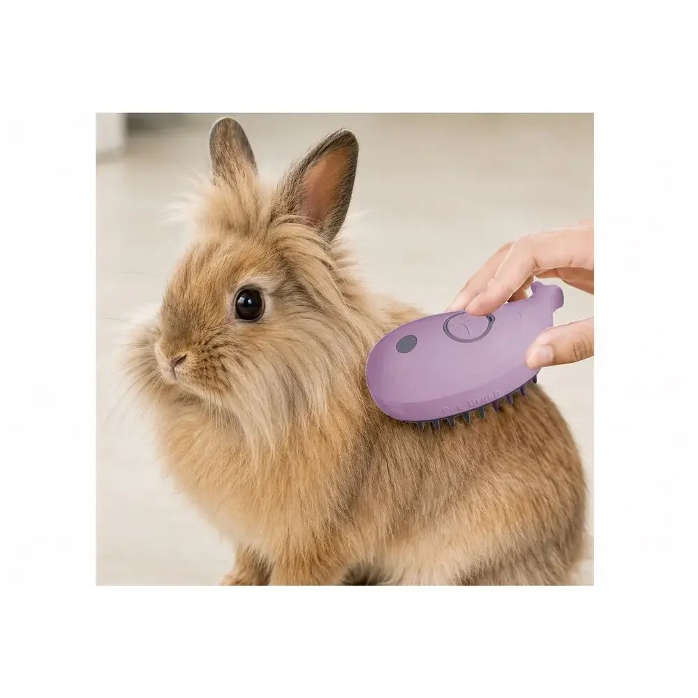 Whale Pet Spray Grooming Brush for Dogs Cats & Small Pets NIB Blue